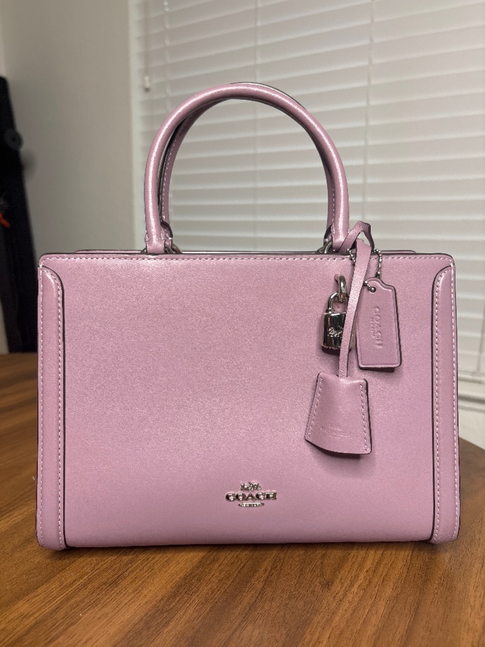 COACH Silver/light violet handbag
